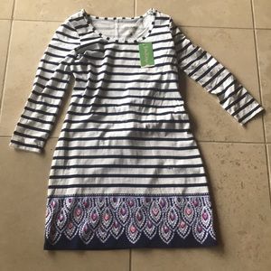 Lilly Pulitzer Beacon Dress Long Sleeve Stripe NWT